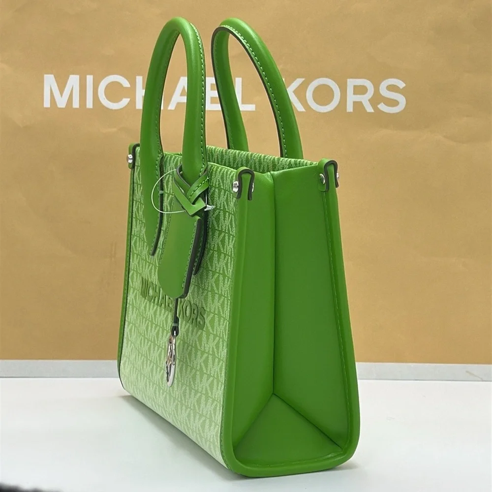 Michael Kors Green Patterned Handbag